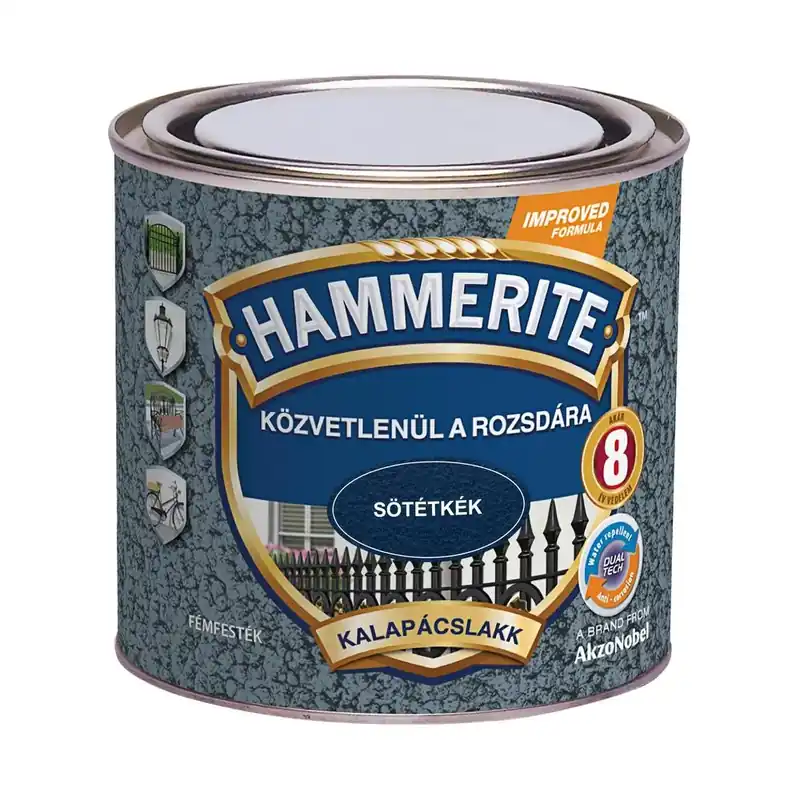 Ajánlat Hammerite közvetlenül rozsdára festék sötétkék kalapácslakk 0,25 l