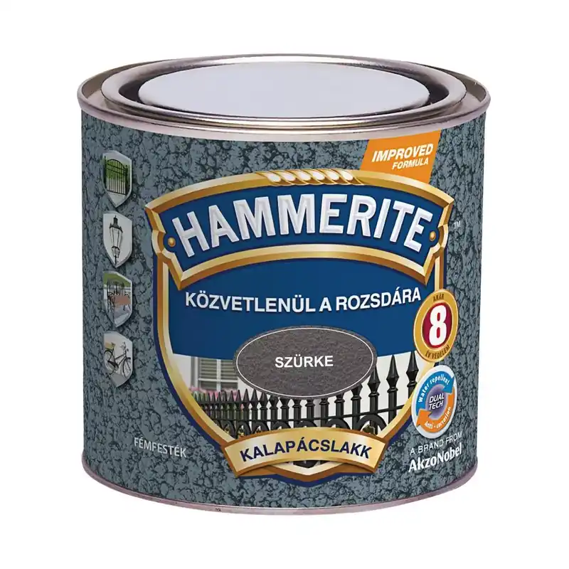Hammerite közvetlenül rozsdára festék szürke kalapácslakk 0,25 l Akciós ár