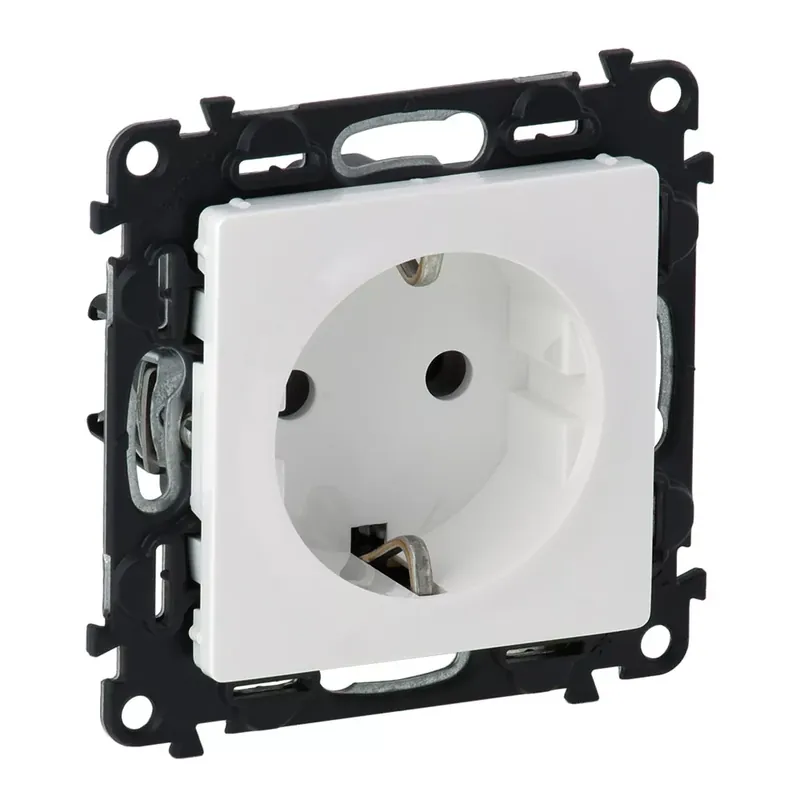 Legrand Valena Life 2P+F csatlakozóaljzat, rugós vezetékbekötéssel fehér (Legrand 753121) Ne maradj le