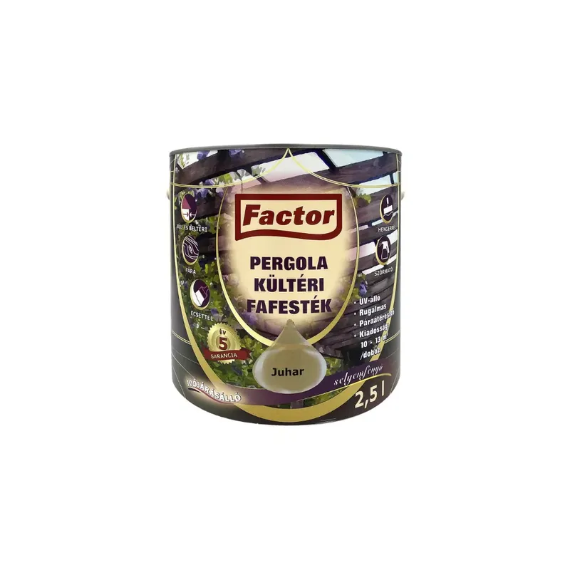 Vedd meg most Factor Pergola kültéri fafesték juhar 2,5 l