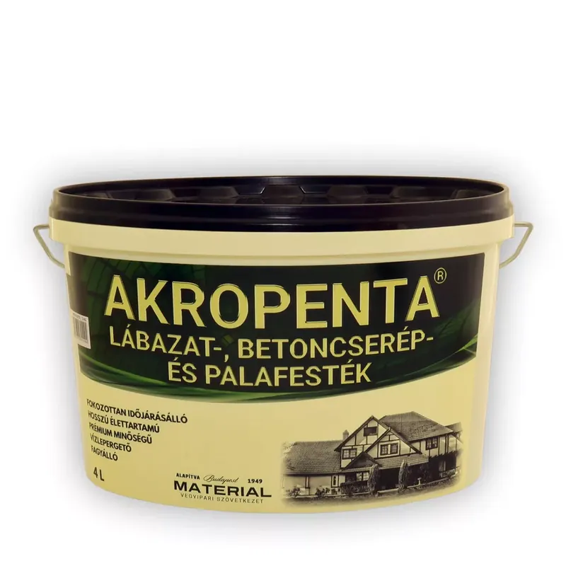 Akropenta lábazat-, betoncserép és palafesték p91 antracit 18 kg Legkelendőbb