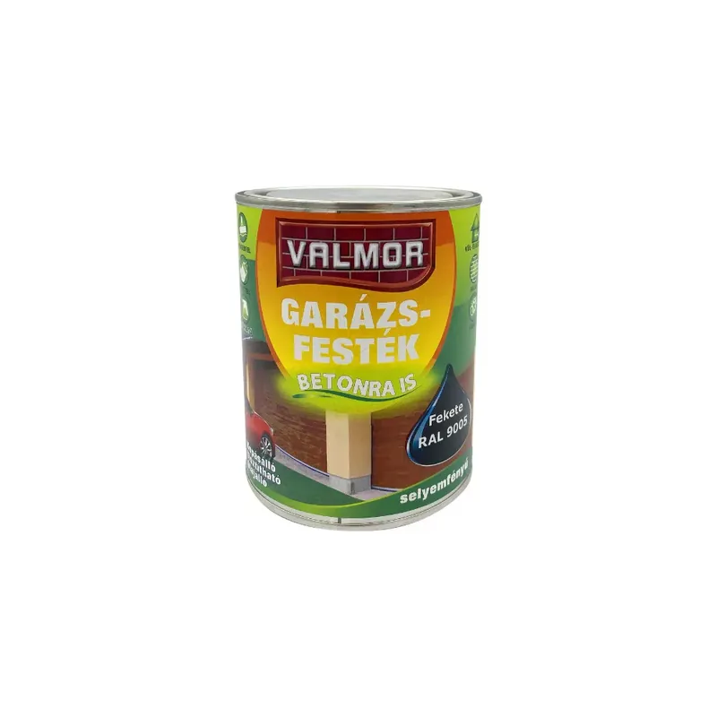 Csak ma VALMOR Garázsfesték fekete RAL 9005 0,75l