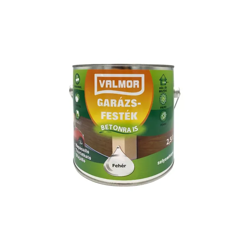 Biztonságos vásárlás VALMOR Garázsfesték fehér 2,5l