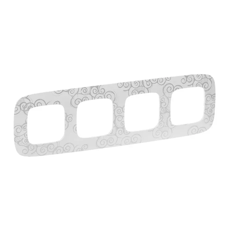 Legrand Valena Allure Négyes keret, Króm dekor (Legrand 754344) Prémium