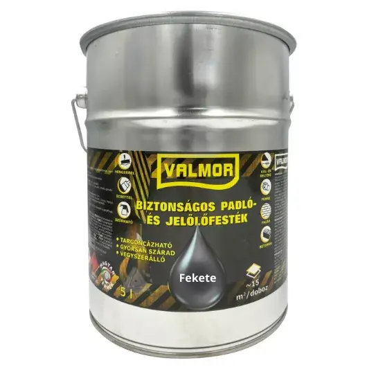 Ajánlat Valmor Biztonságos Padló- és Jelölő festék fekete 5 l