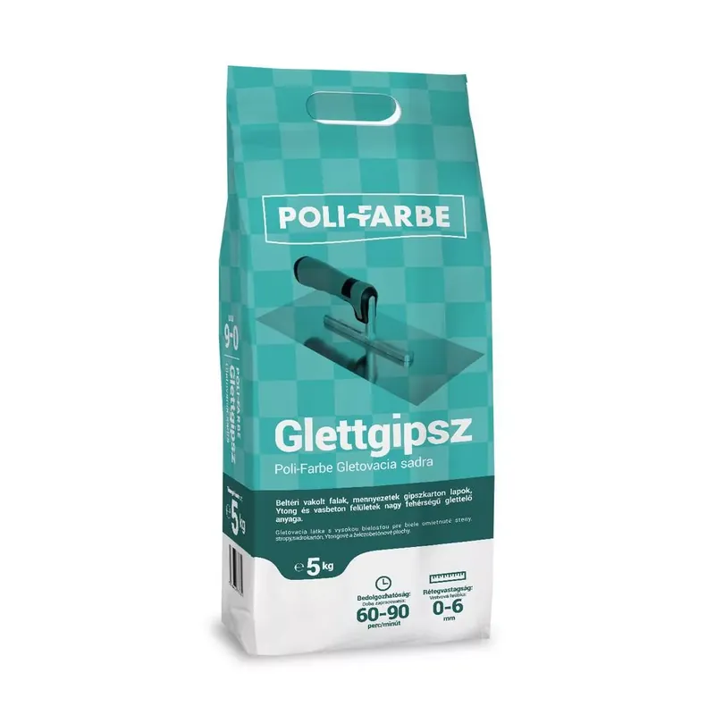 Poli-Farbe glettgipsz 0-6 mm választható kiszerelésben Újdonság