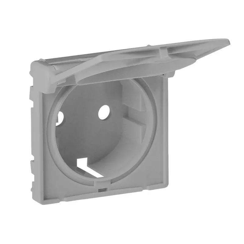 Bestseller Legrand Valena Life 2P+F csatlakozóaljzat burkolat csapófedéllel alumínium (Legrand 754842)