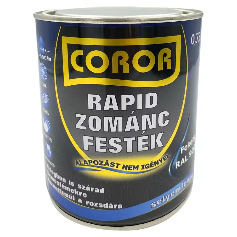 Árengedmény Coror Rapid Zománcfesték fekete RAL 9005 0,75l