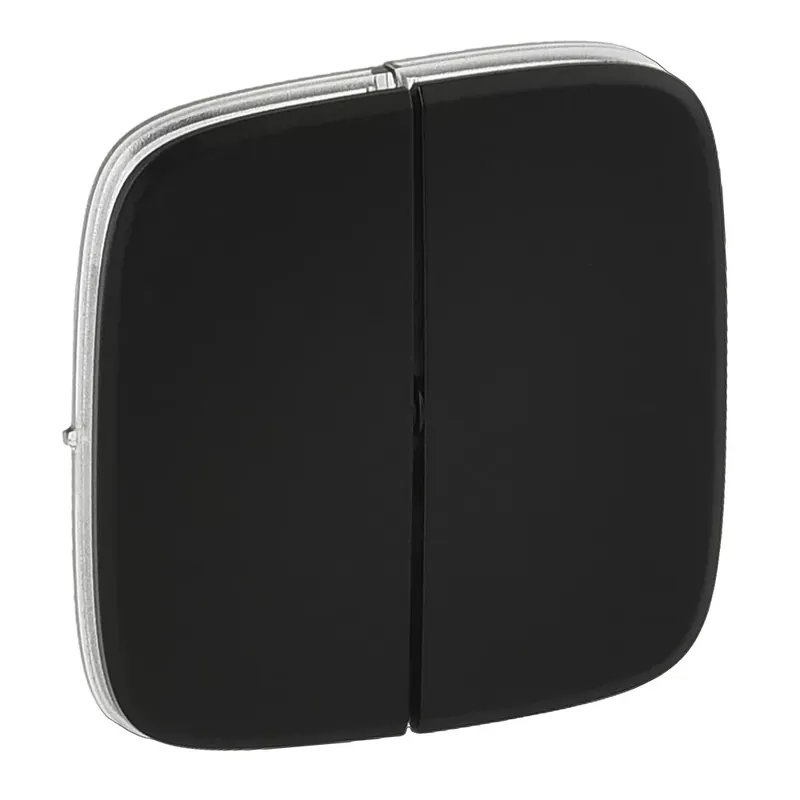 Legrand Valena Allure Kettős kapcsoló burkolat, Fekete (Legrand 755028) Gyors kiszállítás
