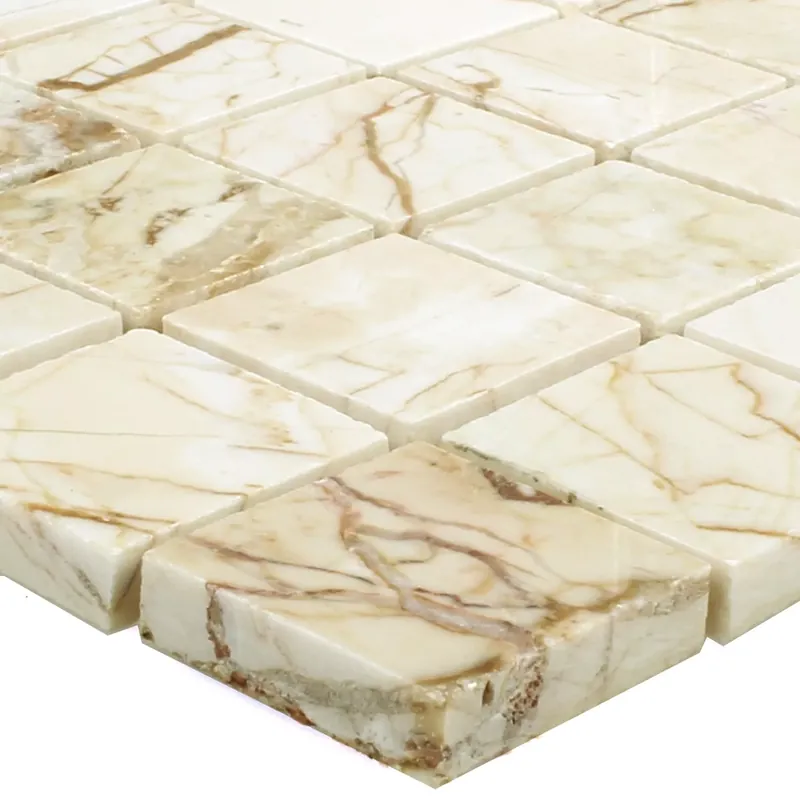 Prémium Minta tól től Mozaik Csempe Üveggolyó Golden Cream Csiszolt