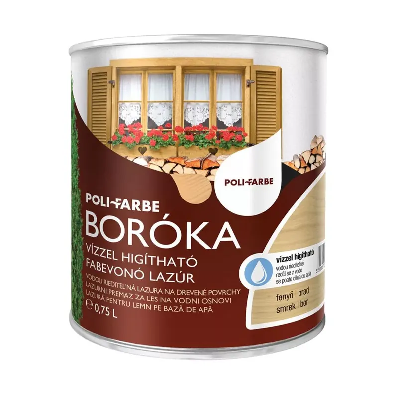Poli-Farbe Boróka vizes bázisú lazúrfesték választható színben és kiszerelésben Expressz kézbesítés