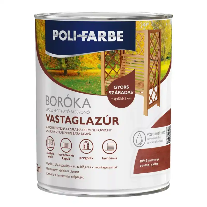 Poli-Farbe Boróka gesztenye 0,75 l vizes bázisú lazúrfesték Legjobb ár