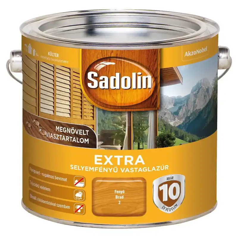 Sadolin Extra fenyő 2,5 l selyemfényű vastaglazúr Biztonságos fizetés