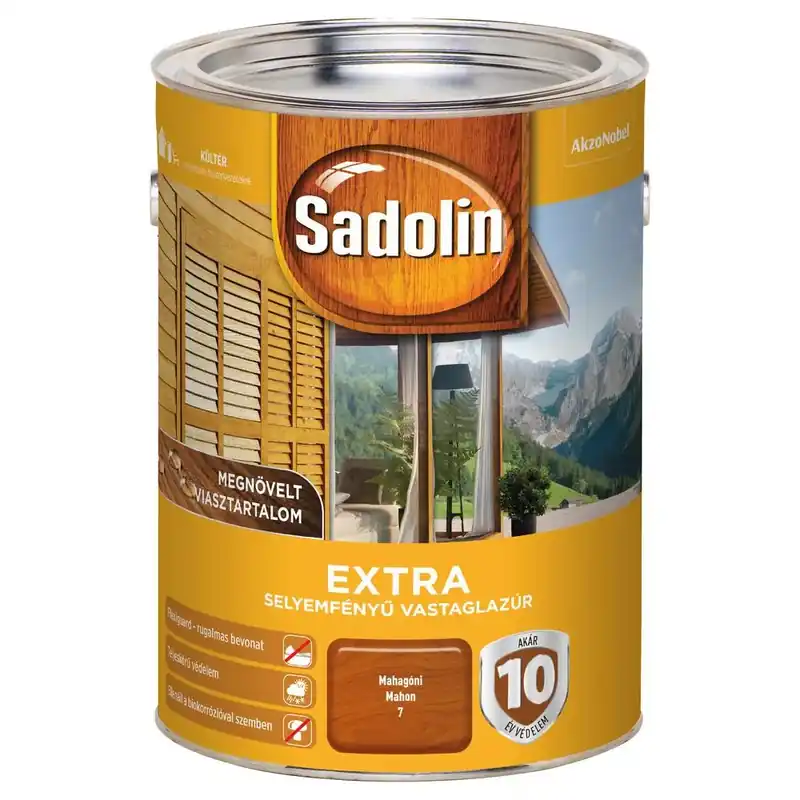 Kedvezmény Sadolin Extra mahagóni 5 l selyemfényű vastaglazúr