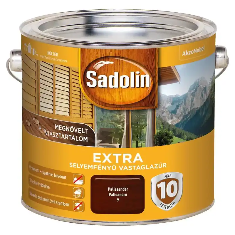 Sadolin Extra paliszander 2,5 l selyemfényű vastaglazúr Expressz szállítás