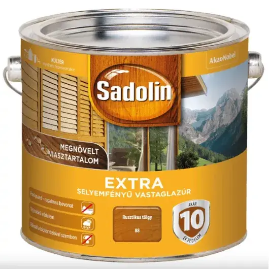 Sadolin Extra rusztikustölgy 2,5 selyemfényű vastaglazúr Legnépszerűbb