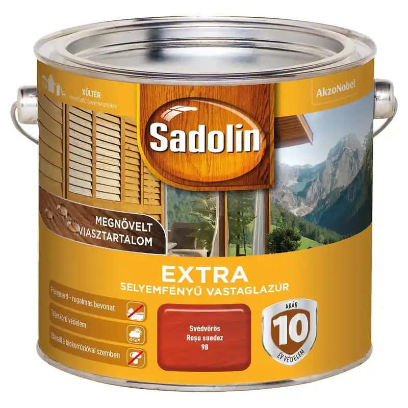 Utolsó esély Sadolin Extra svédvörös 2,5 l selyemfényű vastaglazúr