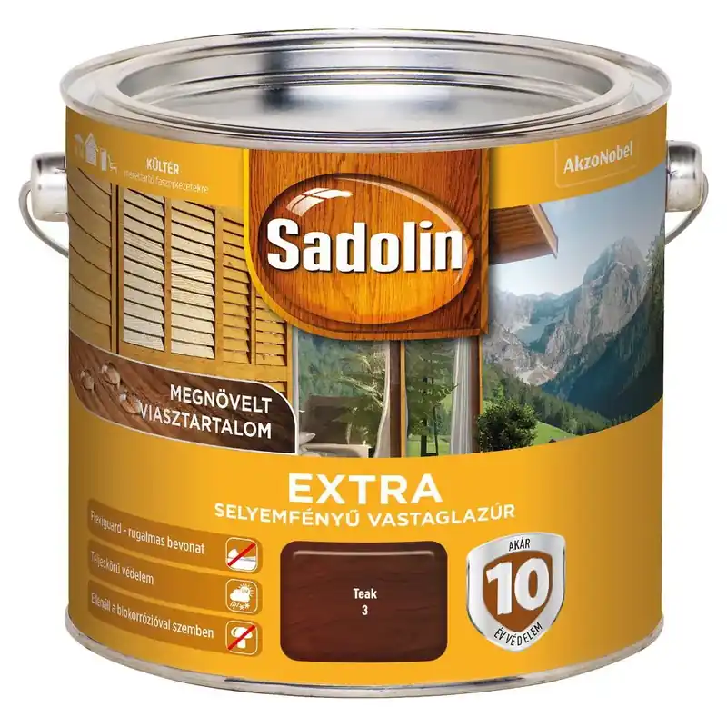 Sadolin Extra teak 2,5 l selyemfényű vastaglazúr Árengedmény