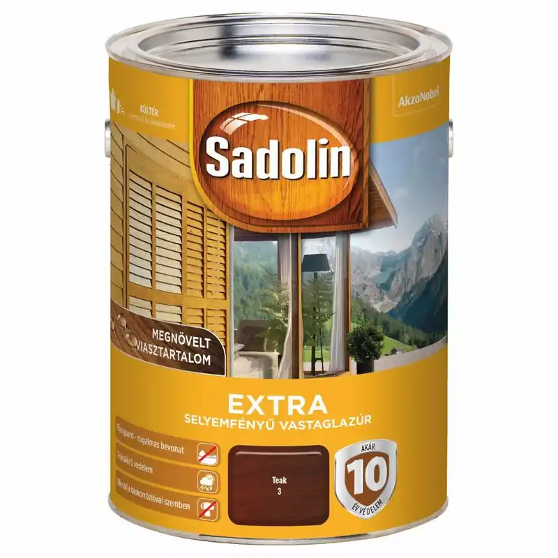 Sadolin Extra teak 5 l selyemfényű vastaglazúr Legnépszerűbb