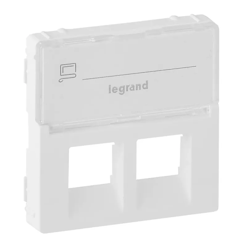 Ne maradj le Legrand Valena Life 2xRJ45 csatlakozóaljzat burkolat, címketartóval fehér (Legrand 755480)