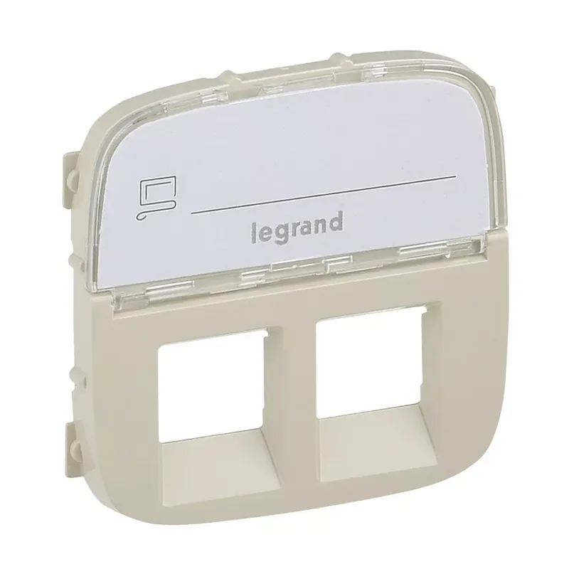 Expressz kézbesítés Legrand Valena Allure 2xRJ11/RJ45 aljzat burkolat címketartóval, Elefántcsont (Legrand 755486)