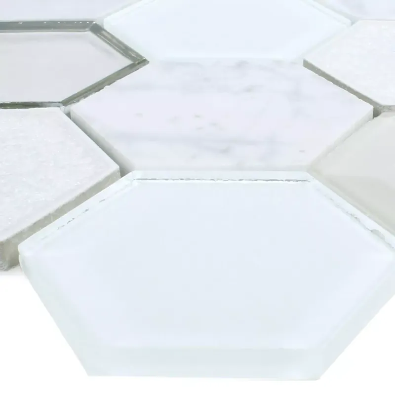 Minta tól től Mozaik Csempe Concrete Üveg Természetes Kő 3D Fehér Nézd meg most