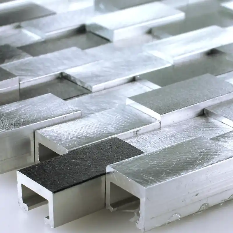 Minta tól től Mozaik Csempe Alumínium Fém Langley 3D Fekete Szürke Csak ma