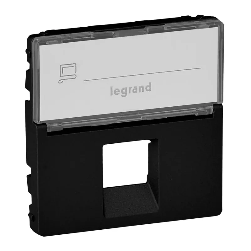 Végkiárusítás Legrand Valena Life RJ45/RJ11 csatlakozóaljzat burkolat, fekete (Legrand 756472)