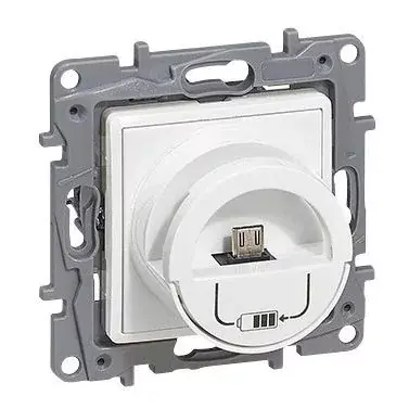 Ajánlat Legrand Niloé micro USB dokkoló, USB töltőaljzattal, fehér (Legrand 764596)