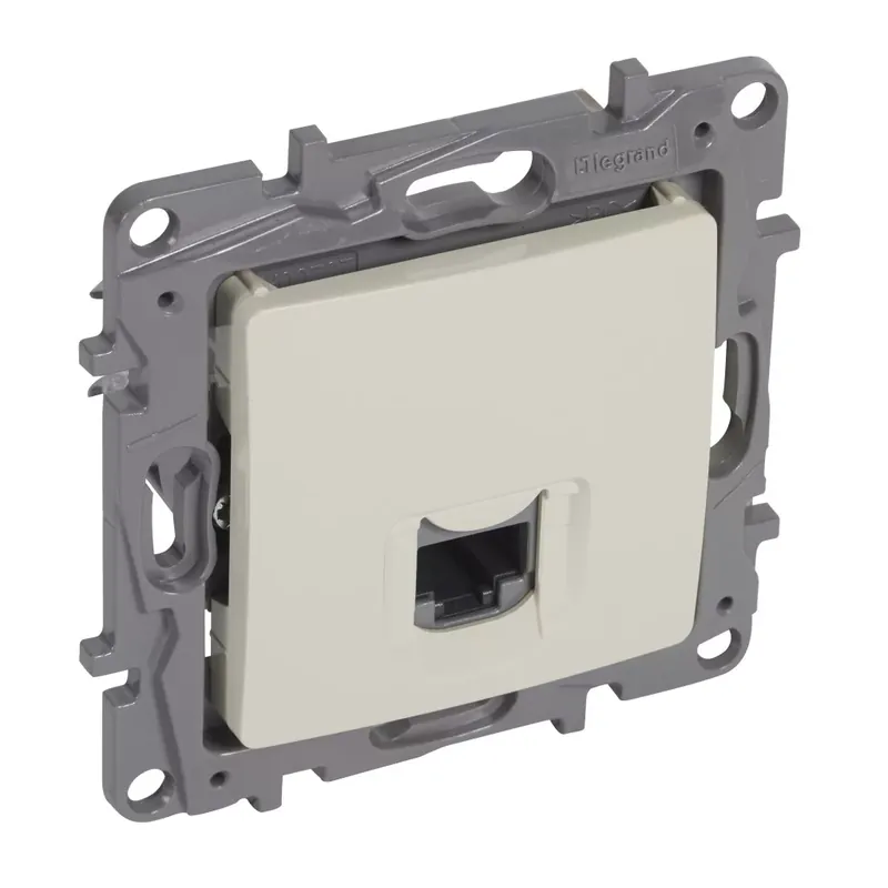 Legrand Niloé RJ45 Cat.6 UTP csatlakozóaljzat, bézs (Legrand 764673) Legnépszerűbb