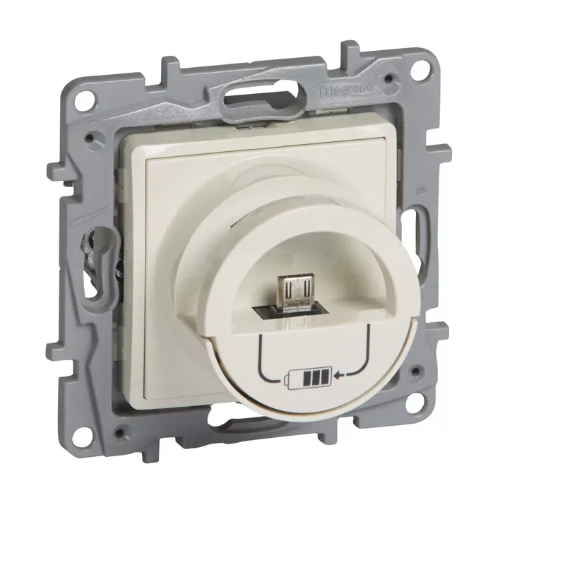 Legrand Niloé micro USB dokkoló, USB töltőaljzattal, bézs (Legrand 764696) Szuper ajánlat