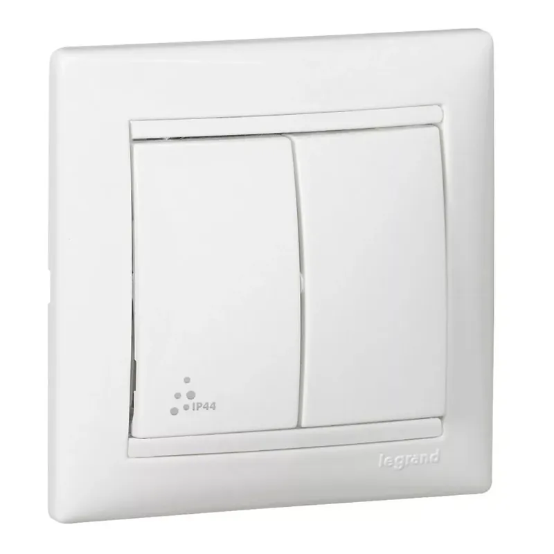 Legnépszerűbb Legrand Valena IP44 kettős váltókapcsoló, fehér (Legrand 770098)
