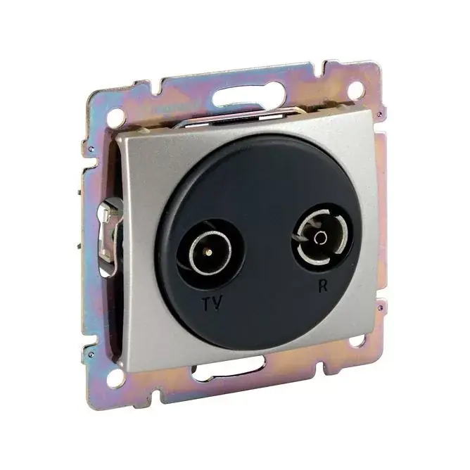 Legrand Valena TV-RD aljzat végz 1,5dB alumínium (Legrand 770132) Kedvezmény