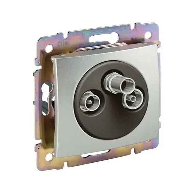 Legrand Valena TV-RD-SAT aljzat végz 1,5dB alumínium (Legrand 770135) Szuper akció