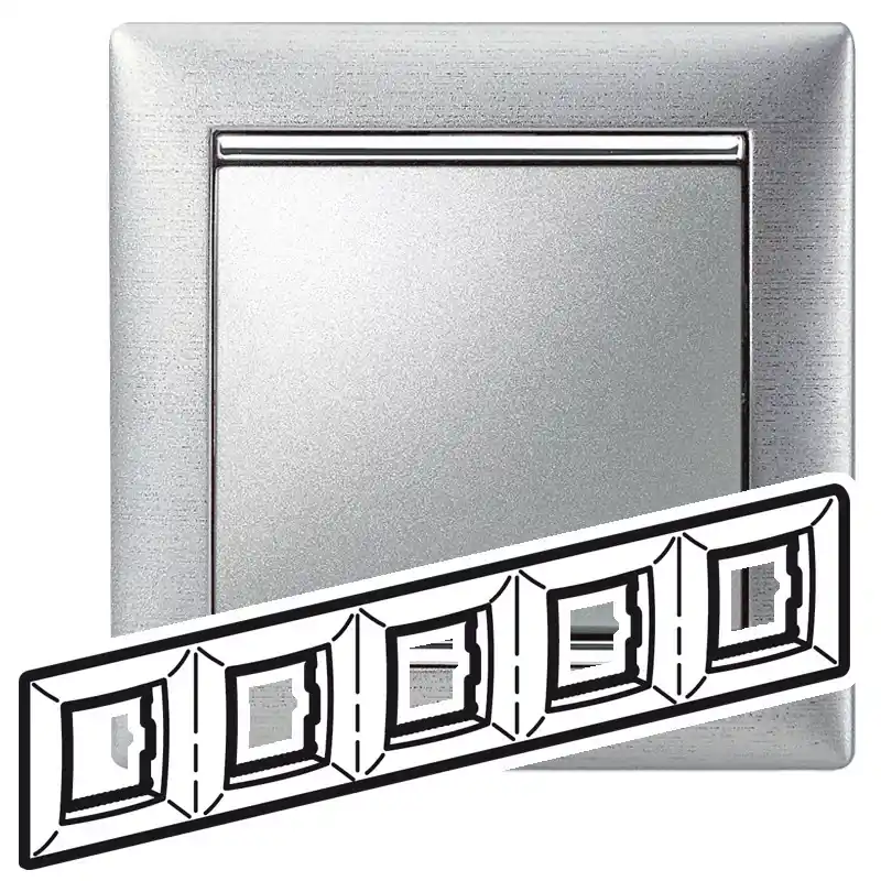 Legrand Valena keret ötös, alumetál (Legrand 770335) Különleges ajánlat