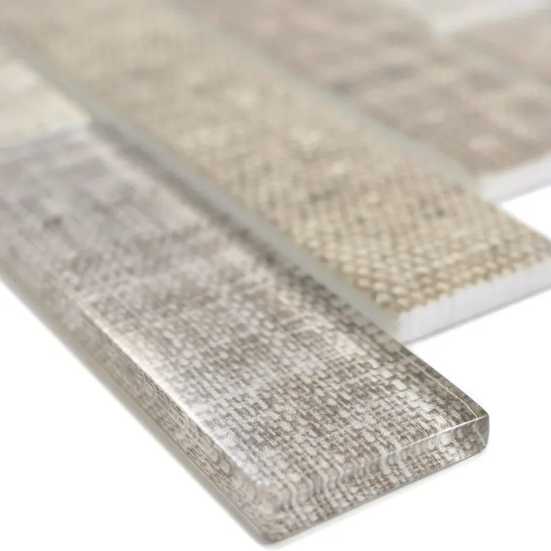 Minta tól től Üvegmozaik Csempék Lyonel Textil Optika Brick Bézs Olcsóbb