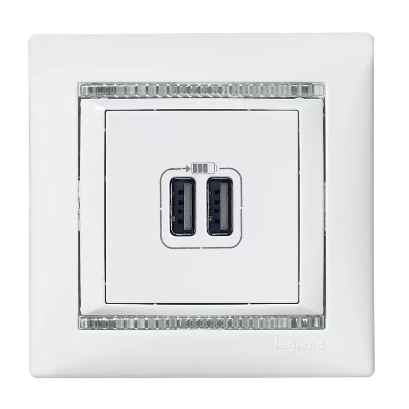 Legrand Valena 2xUSB töltő aljzat, 1500 mA, fehér (Legrand 770470) Csak ma