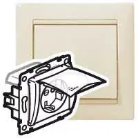 Árcsökkenés Legrand Valena IP44 2P+F csatlakozóaljzat csapófedéllel, elefántcsont (Legrand 774120)