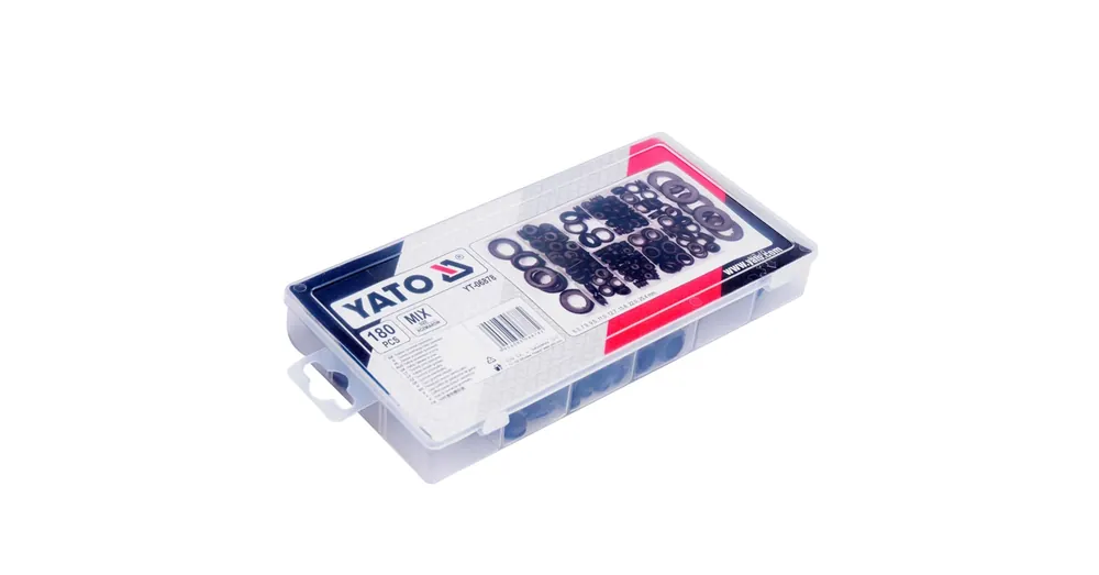 Újdonság YATO 06878 GUMI O-GYŰRŰ KÉSZLET 180DB D6-D25 KÁBELÁTVEZETŐ