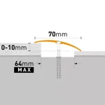 Pr10 Szintkülönbséget Áthidaló Profil A1 Ezüst 0,93 M Gyors szállítás