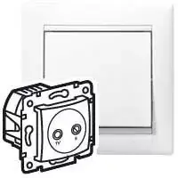 Legrand Valena TV-RD antenna-csatlakozóaljzat végzáró, 10dB fehér (Legrand 774433) Akciós ár