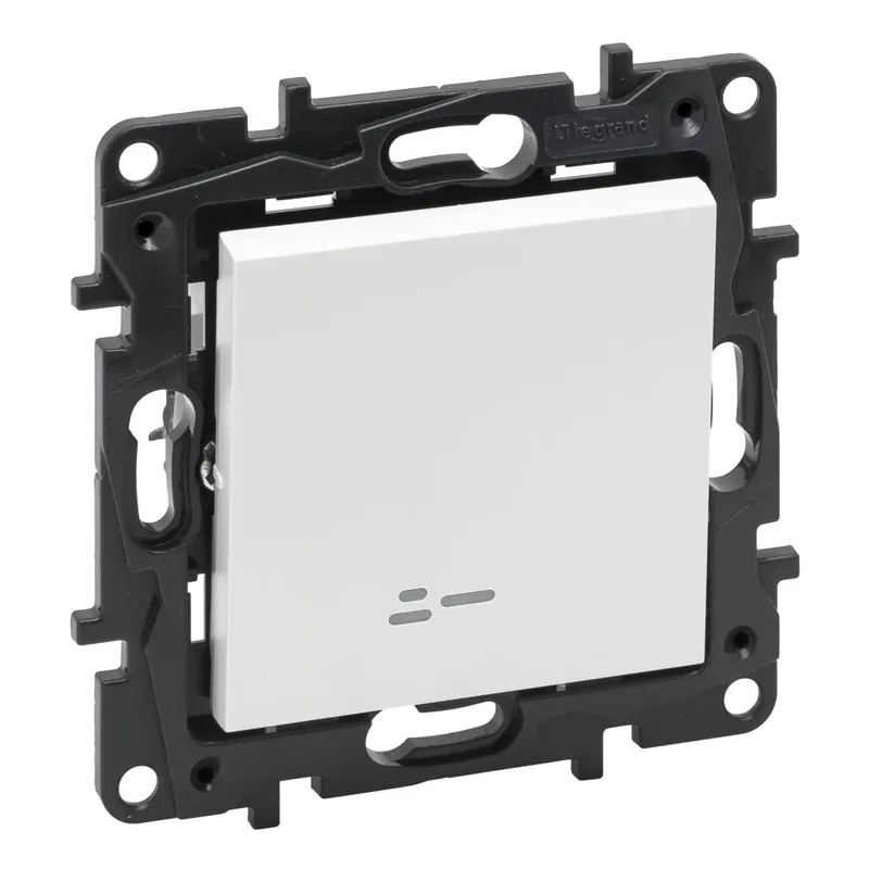 Legrand Niloé Step váltókapcsoló jelzőfénnyel, 10AX, fehér (Legrand 863116) Outlet