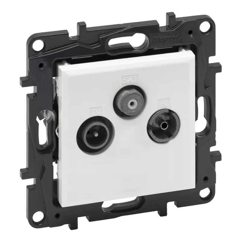 Legrand Niloé Step TV-R-SAT végzáró aljzat (10 dB), fehér (Legrand 863179) Árengedmény