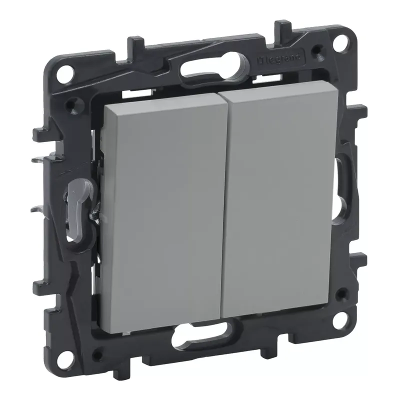 Legrand Niloé Step kettős nyomó, 6A, alumínium (Legrand 863312) Ne maradj le