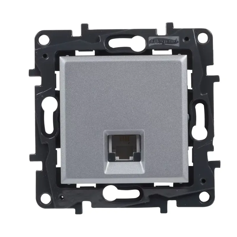 Legrand Niloé Step 1xRJ11 csatlakozóaljzat, alumínium (Legrand 863355) Azonnali szállítás