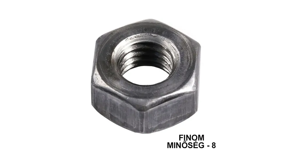 Azonnal elérhető ANYA HATLAPÚ FINOM M6*0.75 DIN 934-8 NAT. IMPORT