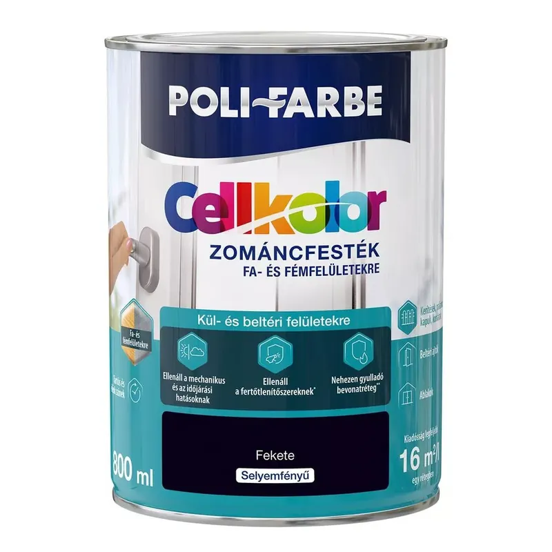 Poli-Farbe Cellkolor selyemfényű Zománcfesték választható színben és kiszerelésben Kiárusítás