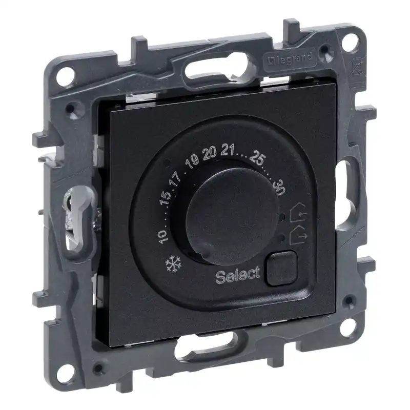 Legrand Niloé Step szobatermosztát, 8A, fekete (Legrand 863541) Akció