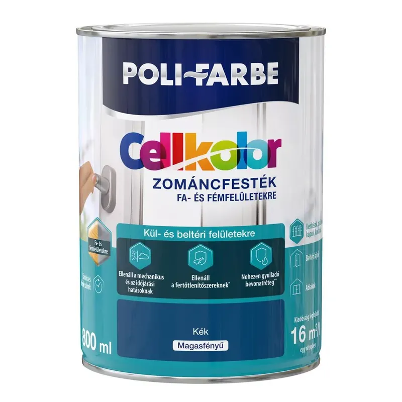 Poli-Farbe Cellkolor kék 0,8l magasfényű Zománcfesték Olcsóbb