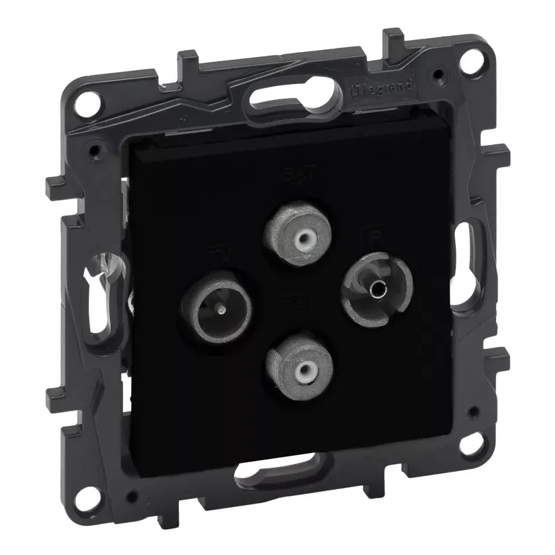 Azonnal elérhető Legrand Niloé Step TV-R-SAT-SAT csillagpontos aljzat (1,5 dB), fekete (Legrand 863582)